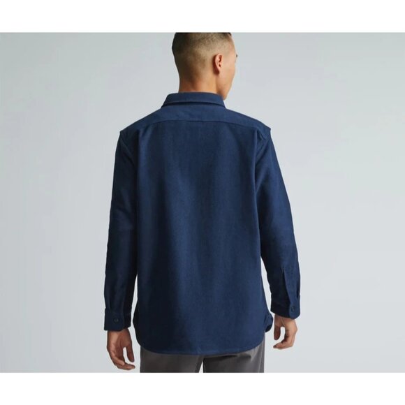 Everlane Shirt Mens S Navy Blue Organic Cotton Shacket Heavy Overshirt Jacket - Picture 2 of 8